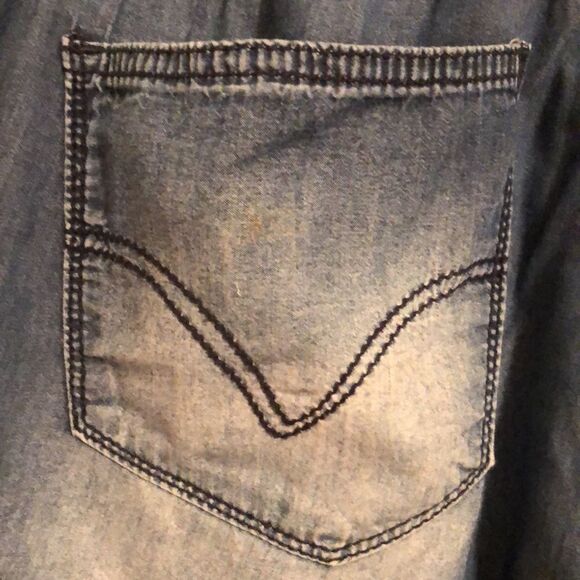 Maternity 12 Lyocell Blue Denim Shorts - Picture 10 of 10